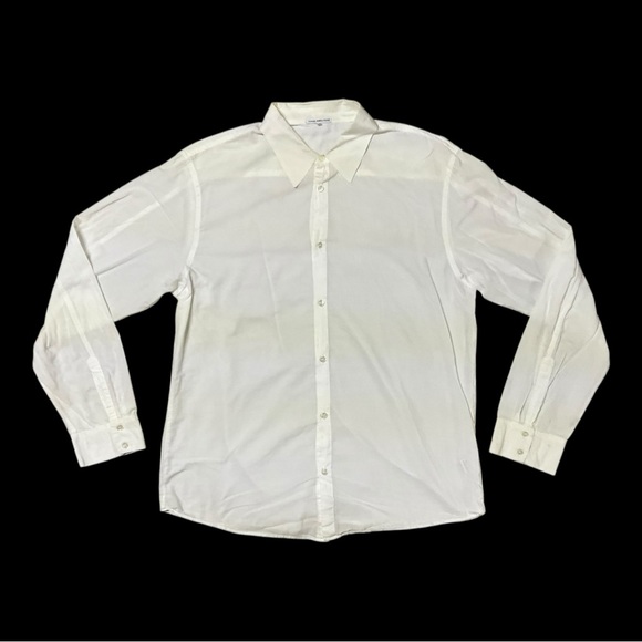 ☁️ JAMES PERSE White Button-Up Shirt 🤍 Women’s Size 4‎ Luxe Cotton Long Sleeve - Picture 1 of 4